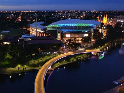Adelaide Tutors view the city from above the river